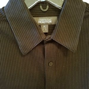 Kenneth Cole Long Sleeve Mens Dress Shirt Black